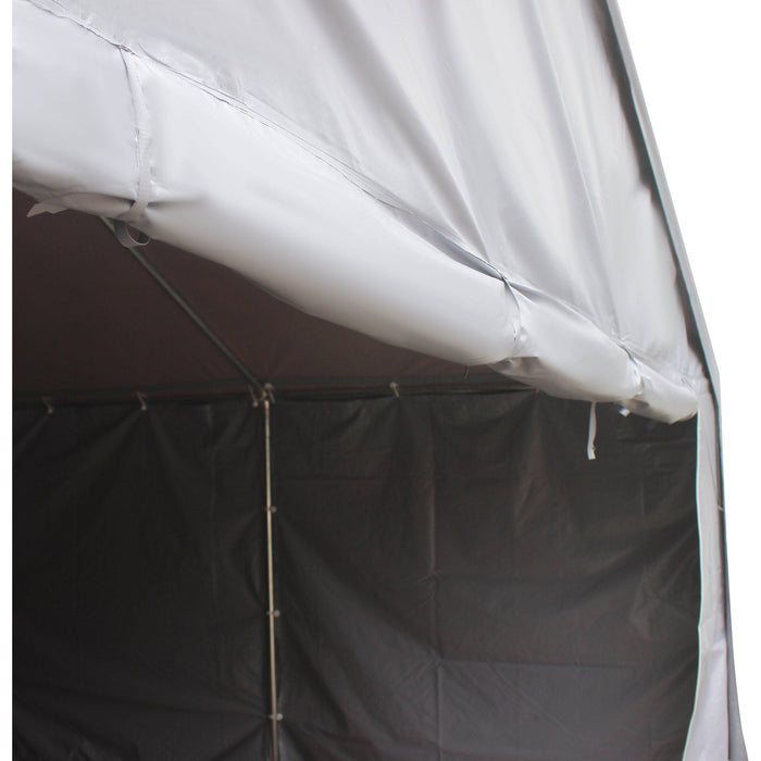 Outsunny 4 x 8 m Marquee Gazebo with Side Walls & Zipper Door - Dark Grey - Green4Life