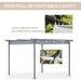Outsunny 3.5 X 3.5(m) Pergola with Retractable Canopy - Grey - Green4Life