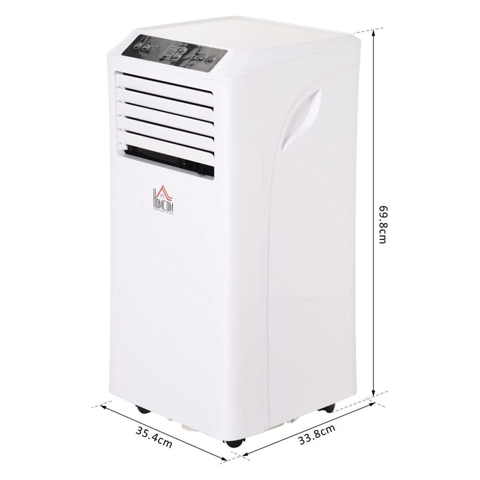 HOMCOM Portale Air Conditioner 1003W with Remote Control, LED Display, Cooling Dehumidifying Ventilating - White - Green4Life