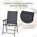 Outsunny Set of 2 Foldable Garden Chairs - Black - Green4Life