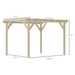 Outsunny 3.6 x 3(m) Wooden Garden Pergola - Natural - Green4Life