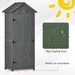 Outsunny Fir Wood Shed with 3 Shelves 77 x 54 x 179cm - Grey - Green4Life