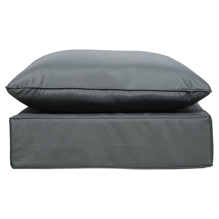 Seat and Back Cushion Replacement Set for Deep Seating Chair - Dark Grey - Green4Life